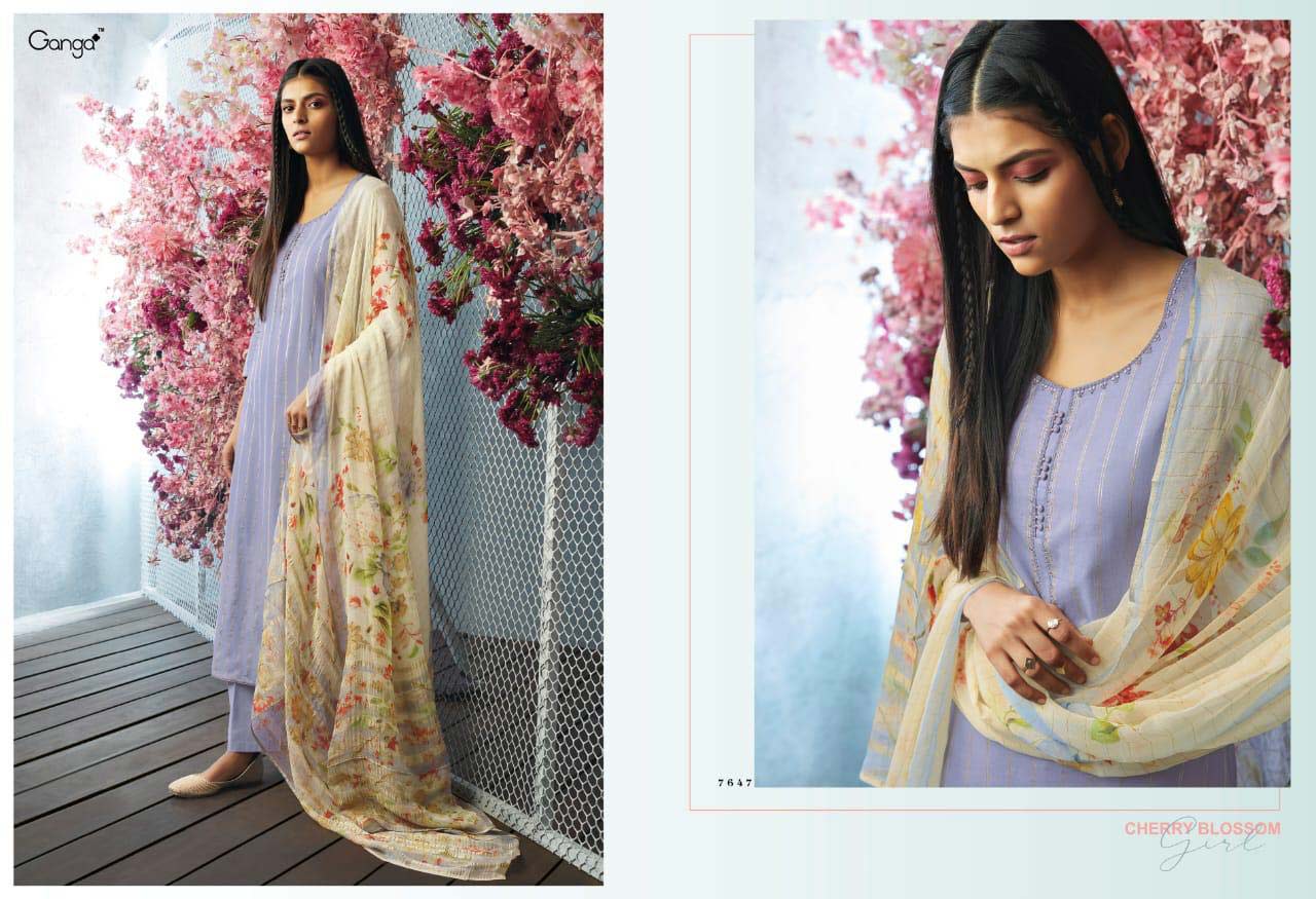 Cherry Blossom By Ganga Wholesale Cotton Suit Cherry Blossom By Ganga Wholesale Cotton Suit